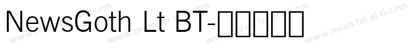 NewsGoth Lt BT字体转换